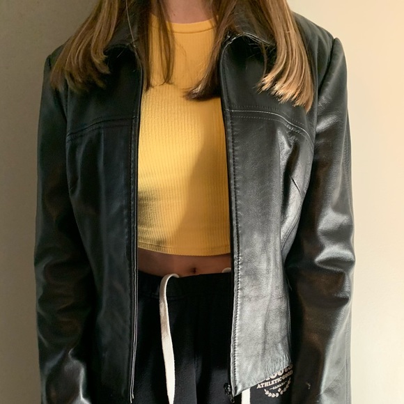 Danier Black Genuine Leather Jacket - Picture 2 of 8